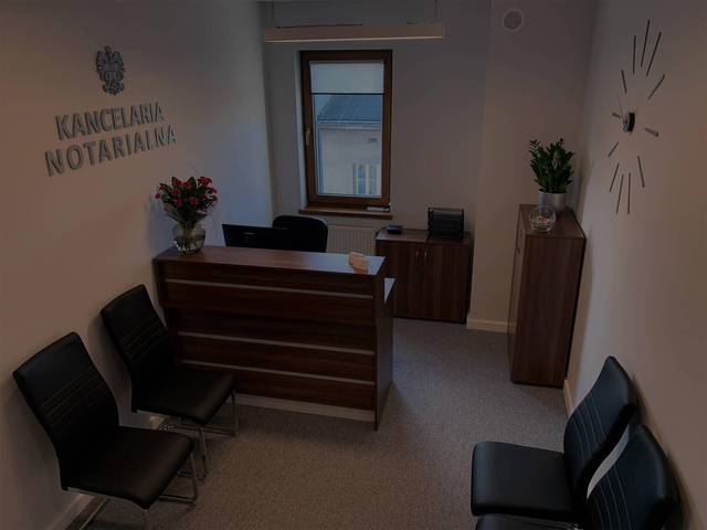 Recepcja kancelarii notarialnej w Krakowie